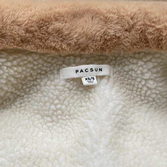 PacSun Oversized Cream Corduroy Sherpa Trucker Jacket - Picture 4 of 4